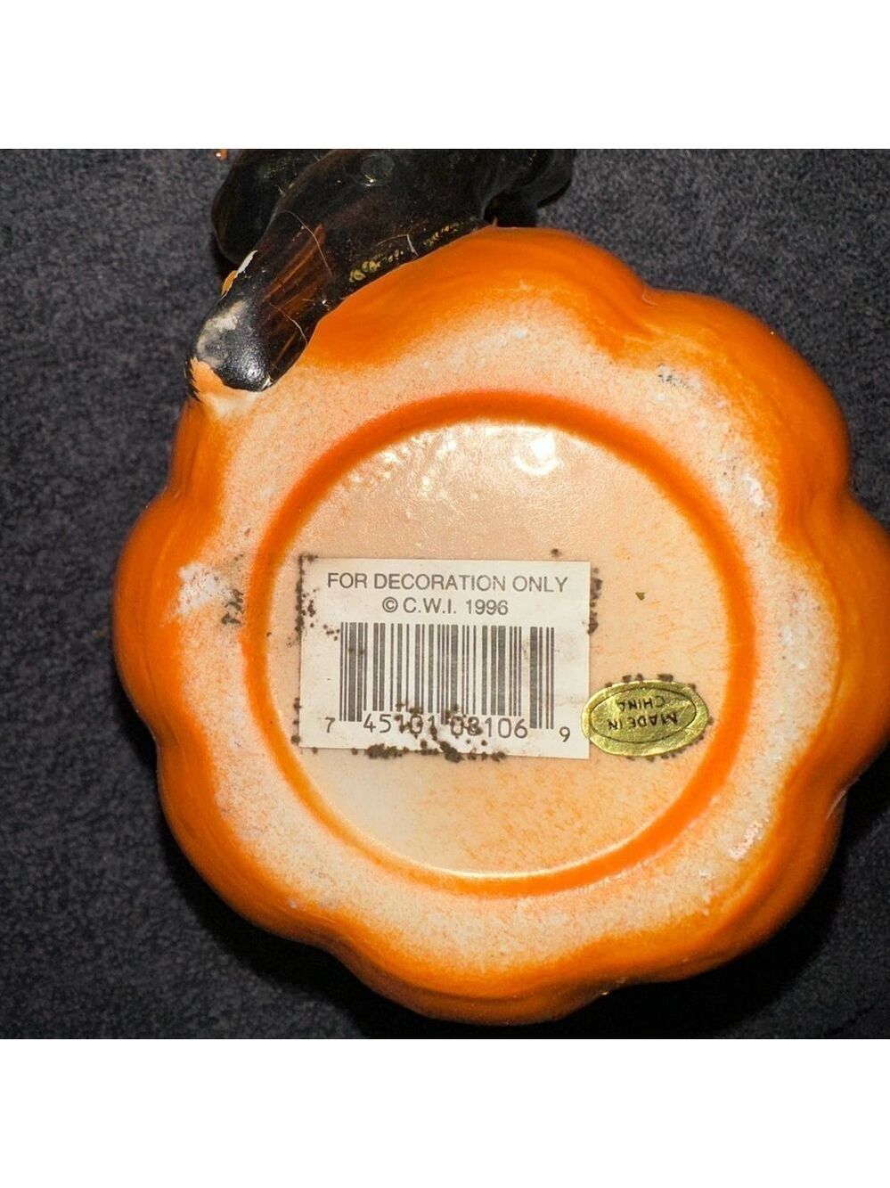 Vintage 1996 Halloween Decorative Teacups Jack-O-lanterns Set Of 5 - Picture 3 of 8